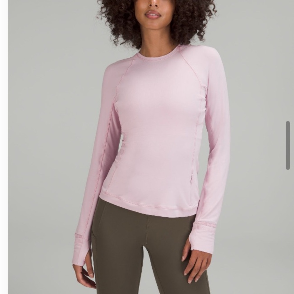 Lululemon It’s Rulu Run Long Sleeve Shirt Pink Peony Sz 6